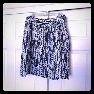 Liz Clairborne black/white a-line skirt